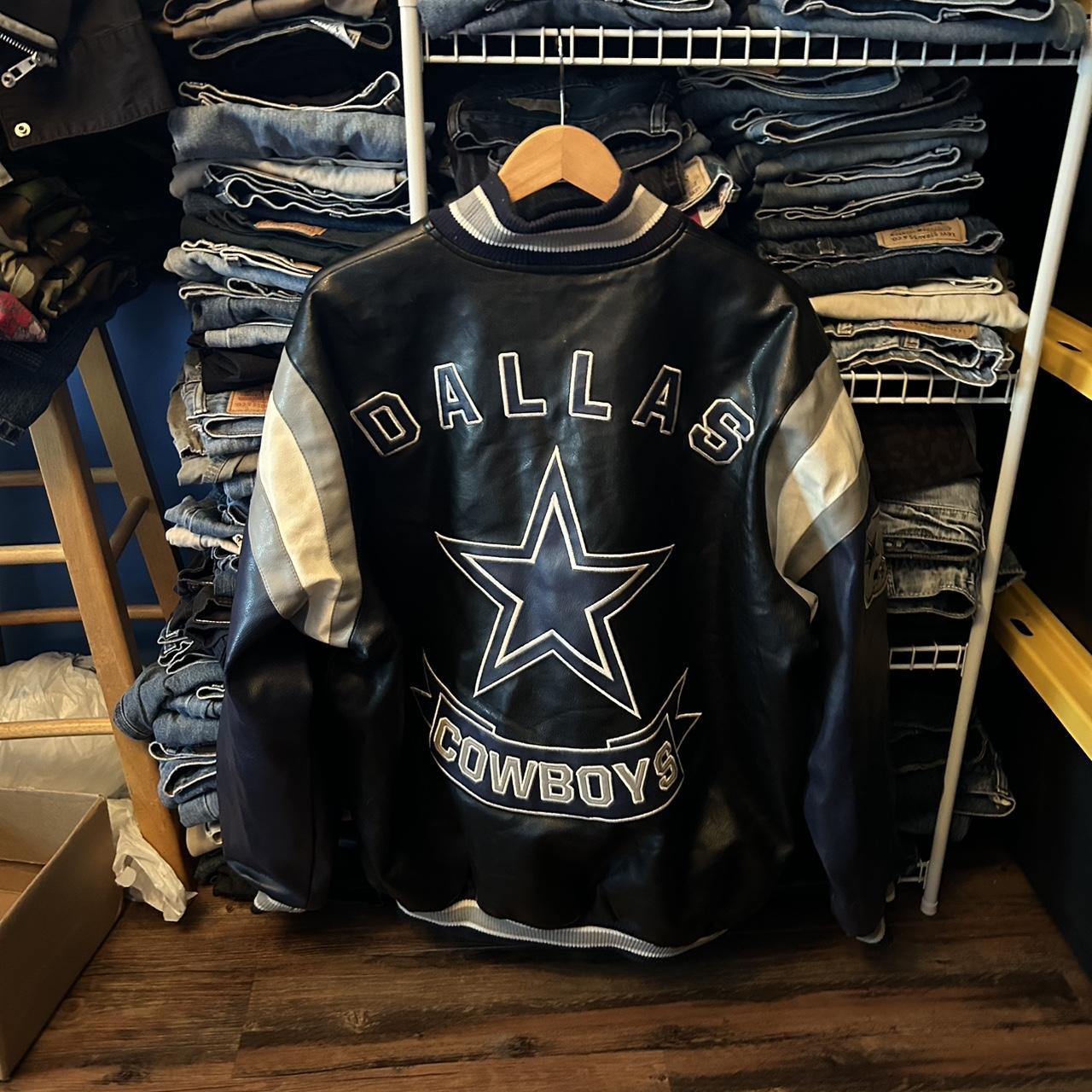 Vintage Dallas Cowboys NFL Leather Jacket Size 2x - Depop