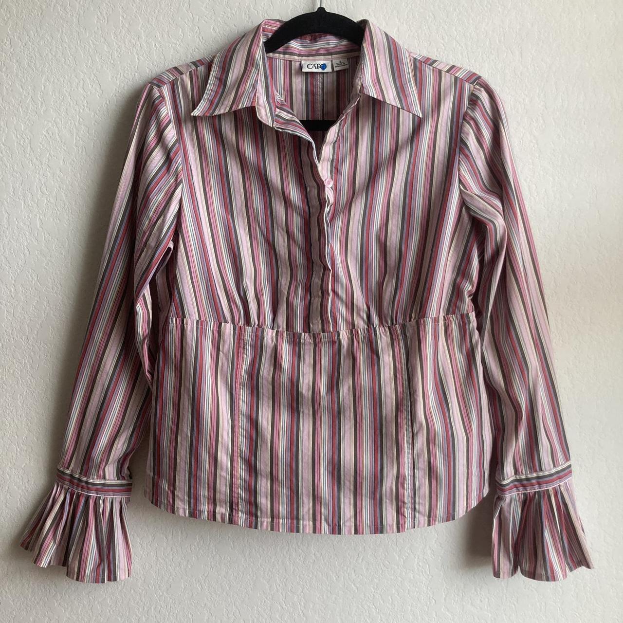 Cato Women's Pink and Purple Blouse | Depop