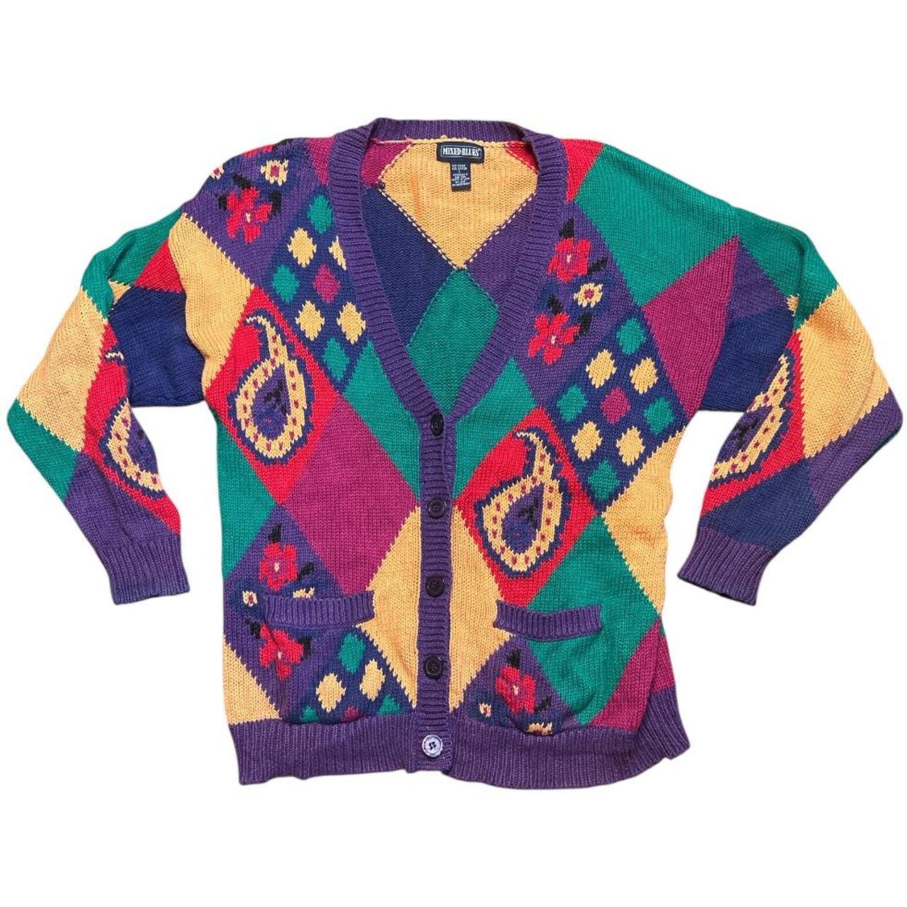 Source Unknown Women's Sweater - Multi - L – Vint… - image 1