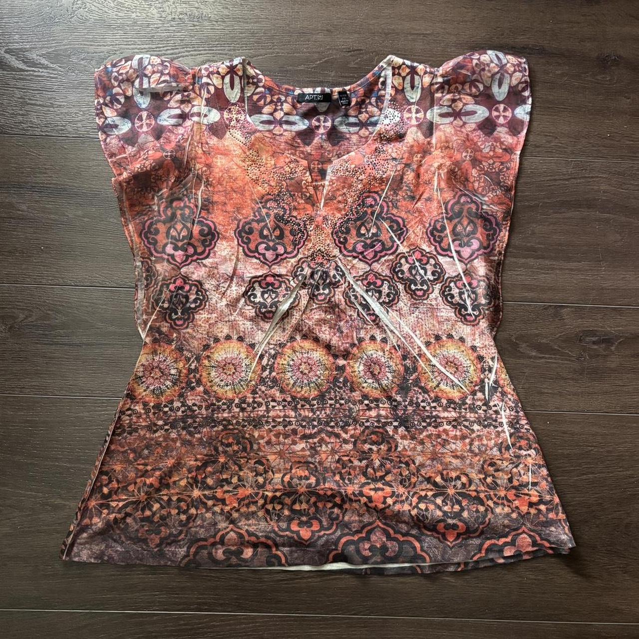 Apt. 9 Women's Blouse - Multi/Red - S – apt 9 boh… - image 3