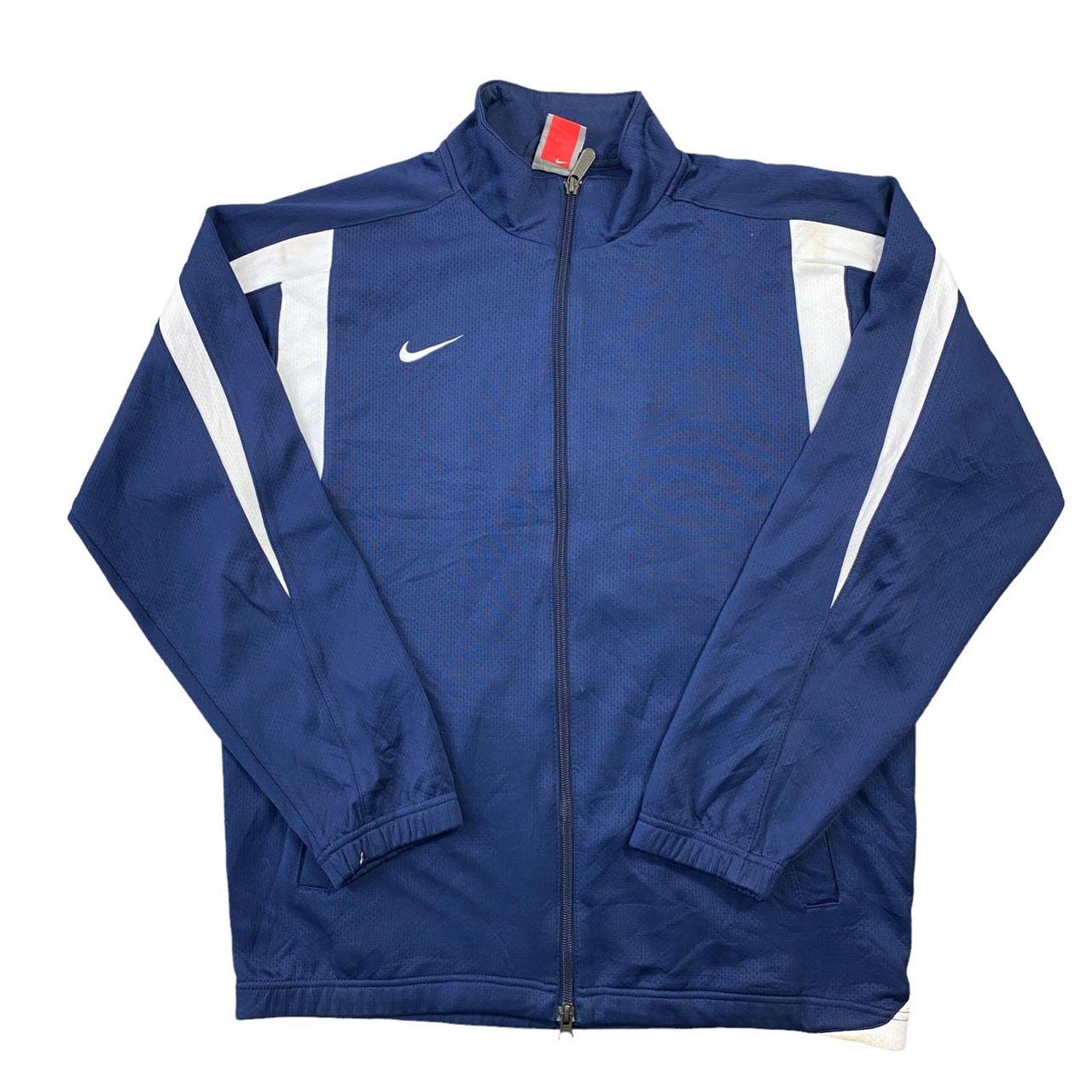 Nike Team Blue Track Jacket 90s Navy Regular Mens... - Depop