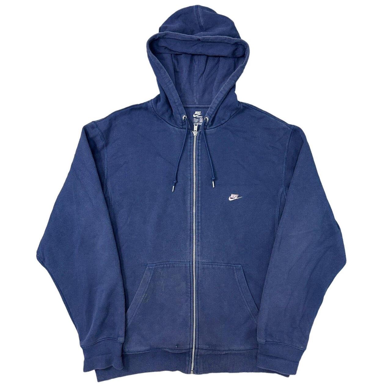 Navy blue zip up hoodie online nike