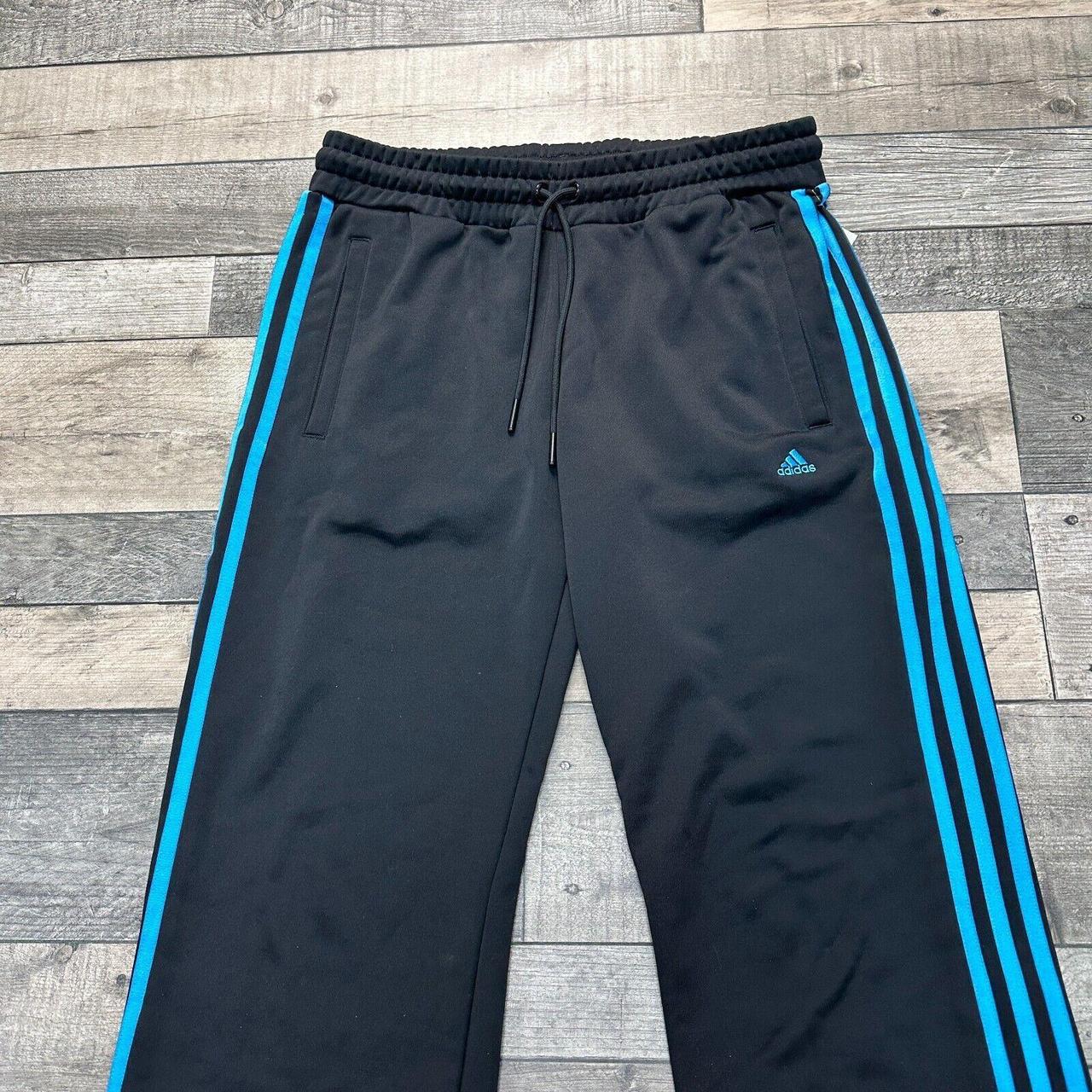 Adidas Tracksuit Bottoms Y2K 00S Retro Black Womens... - Depop