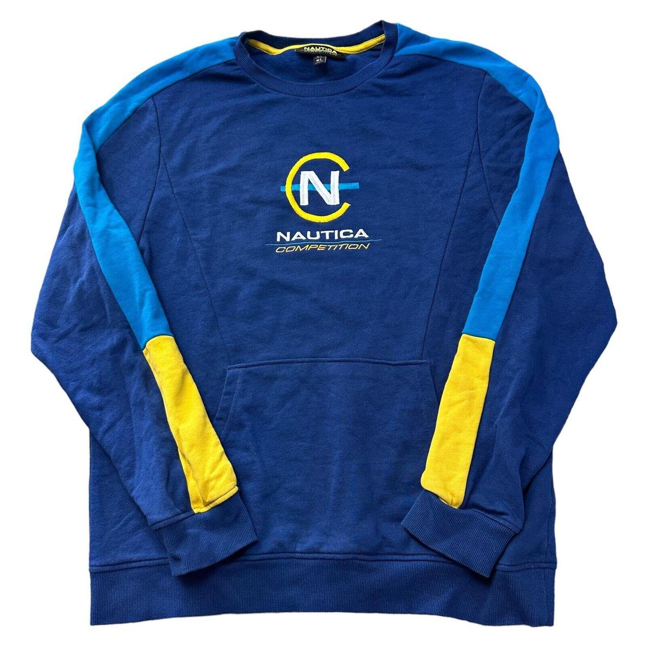 Nautica Competition Sweatshirt Big Logo Embroidered. Depop