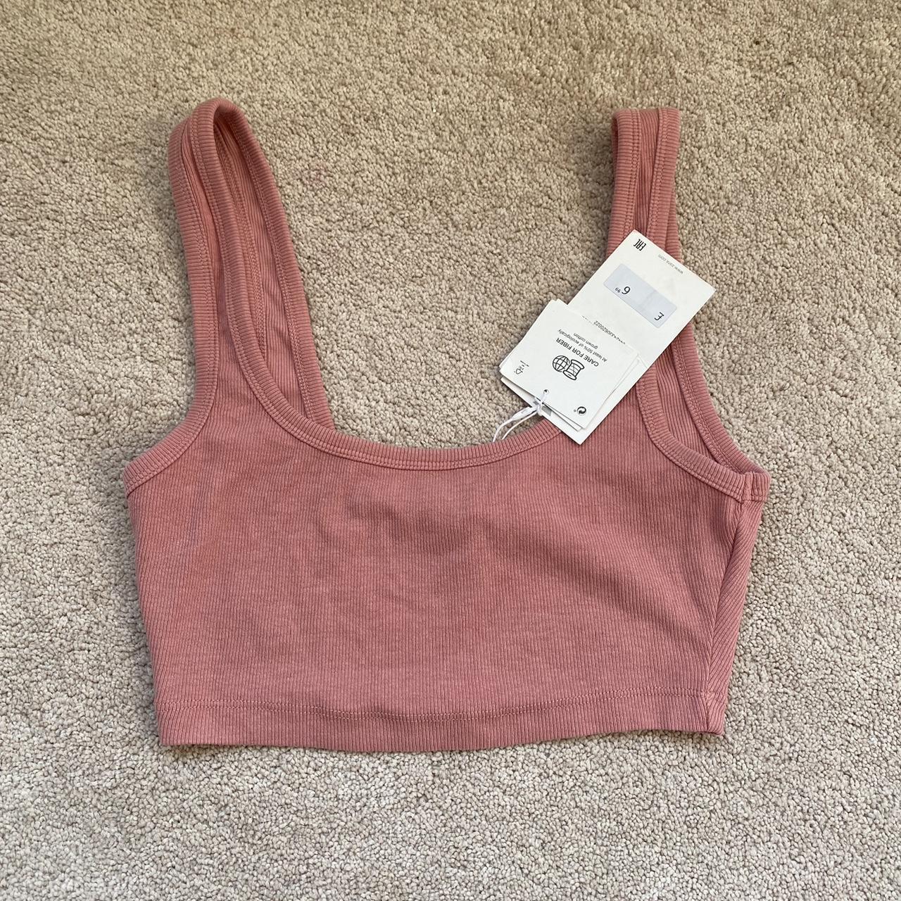 Zara pink ribbed crop top Never been worn brand new... - Depop