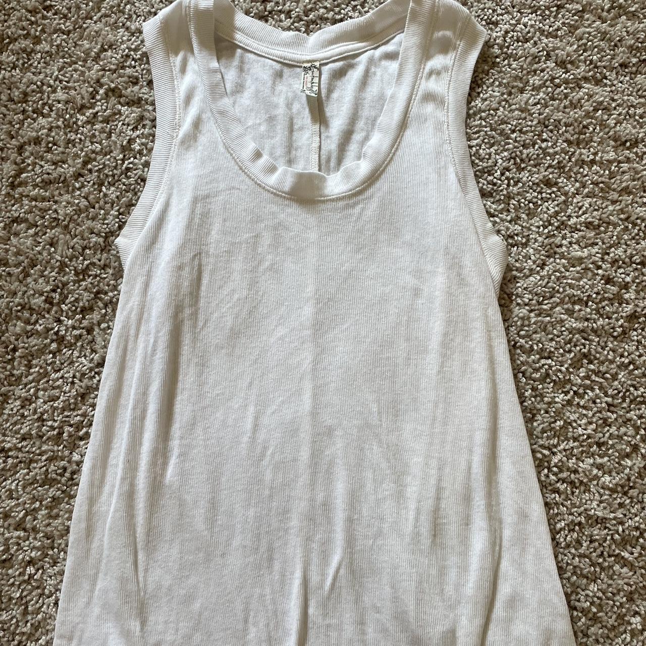 The perfect free people white tank!! everybody... - Depop