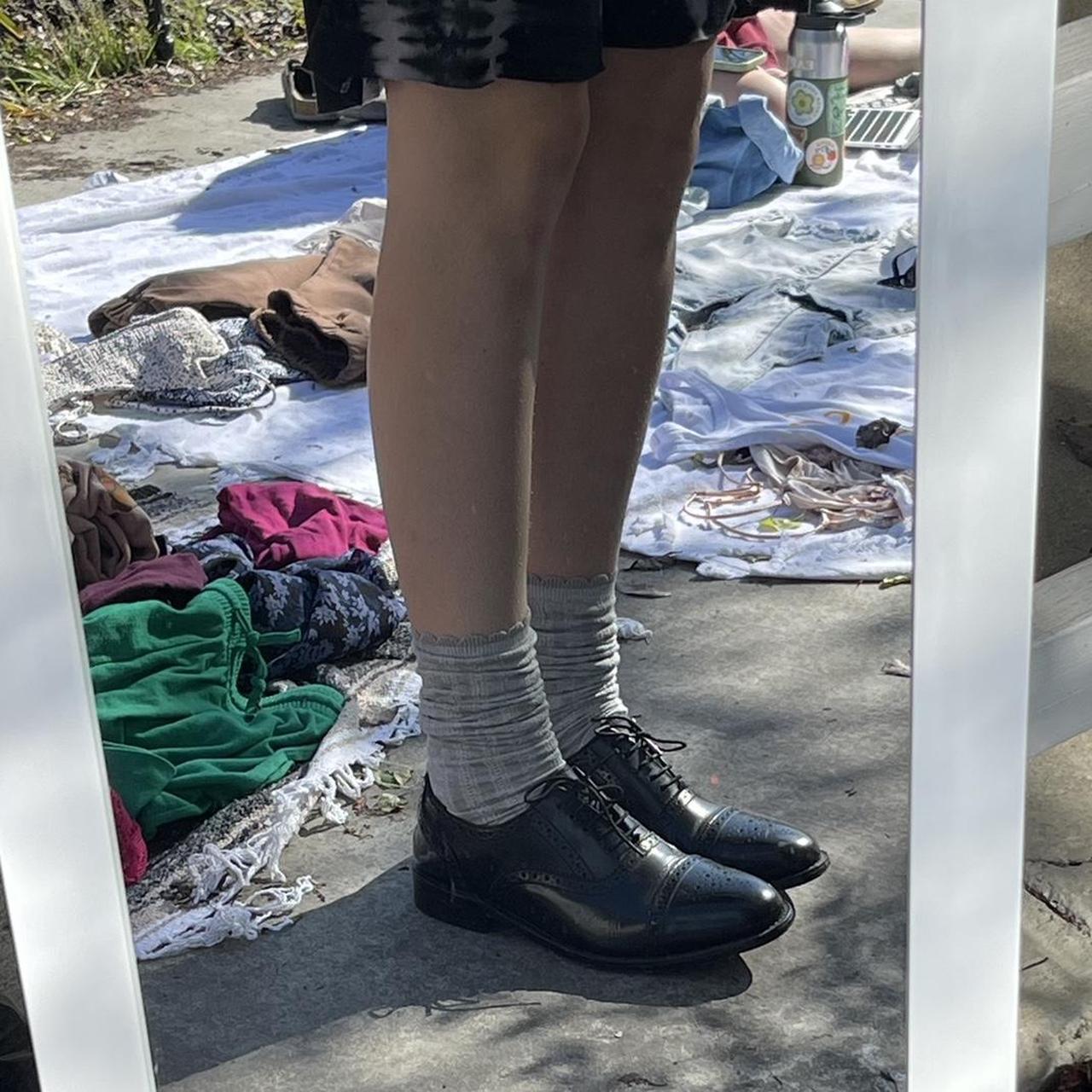 metallic oxford shoes