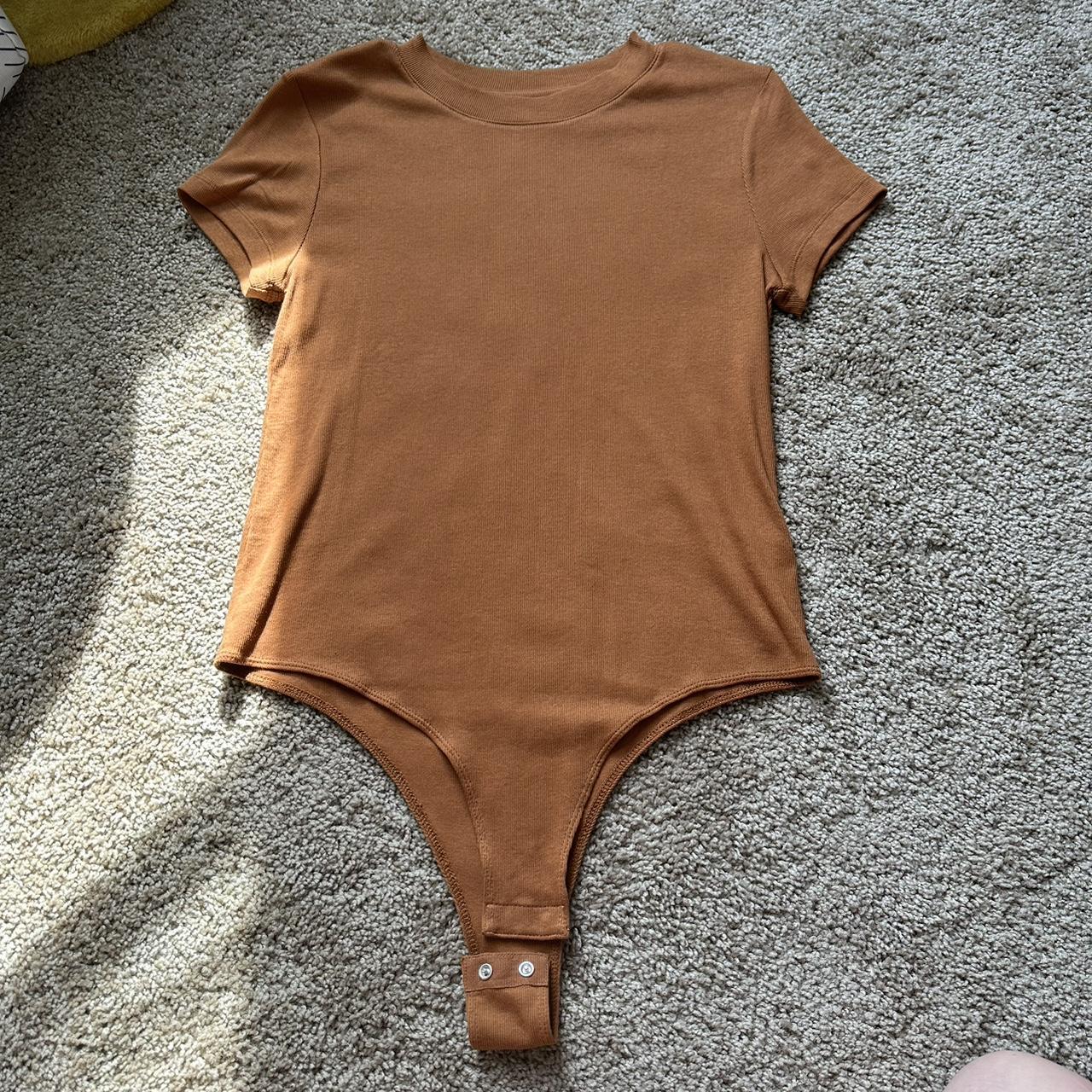 A New Day Women's Brown and Tan Bodysuit