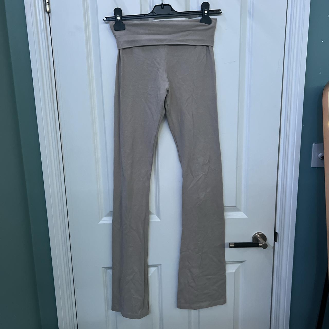 Brandy melville cream flared yoga pants. Only worn... Depop