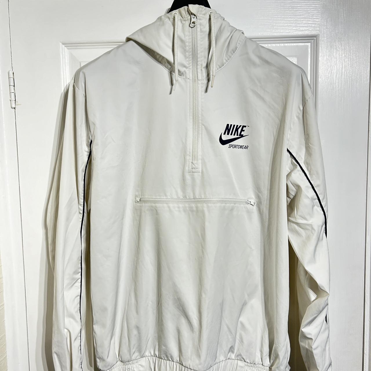 Nike Archive Woven Jacket in Off White Colour . Depop