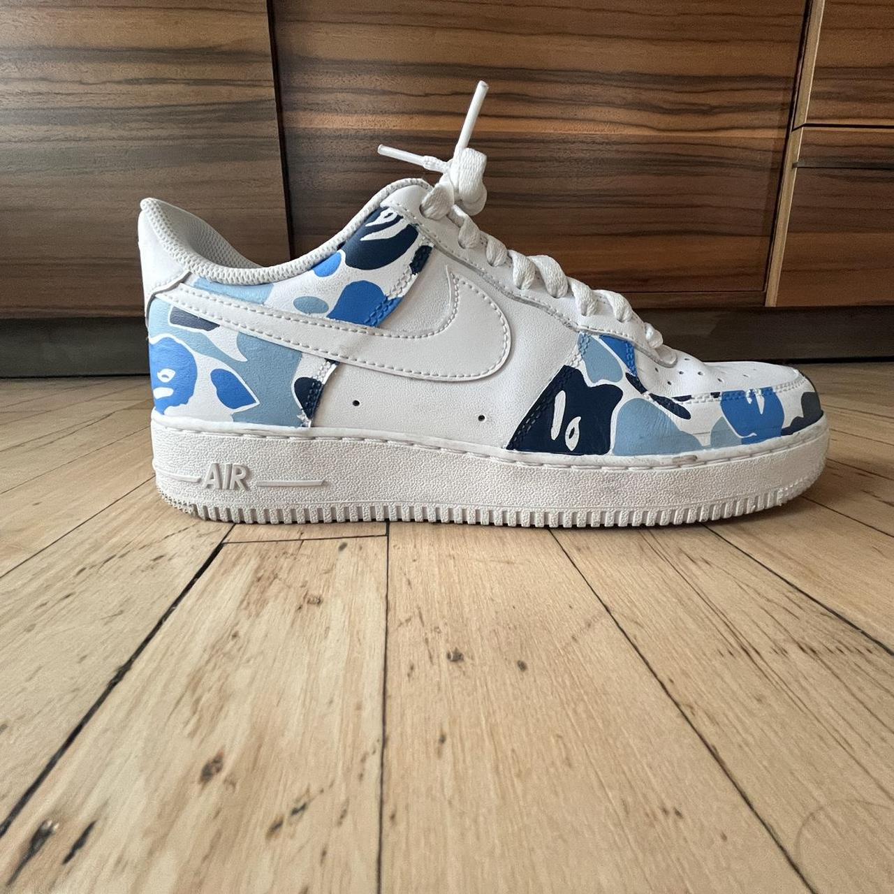 Air shops force 1 bape camo blue