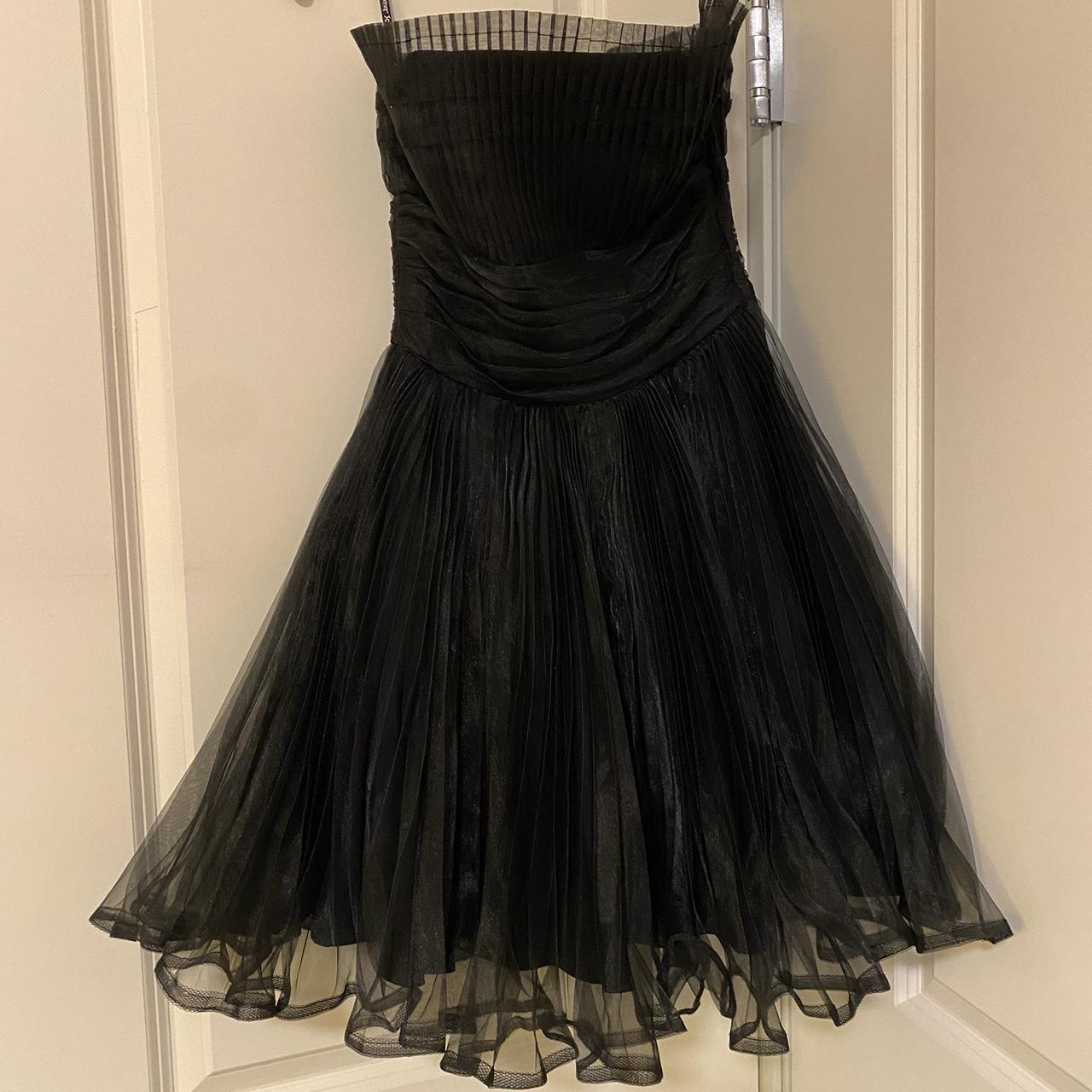 Betsey Johnson black tulle evening dress size:... - Depop