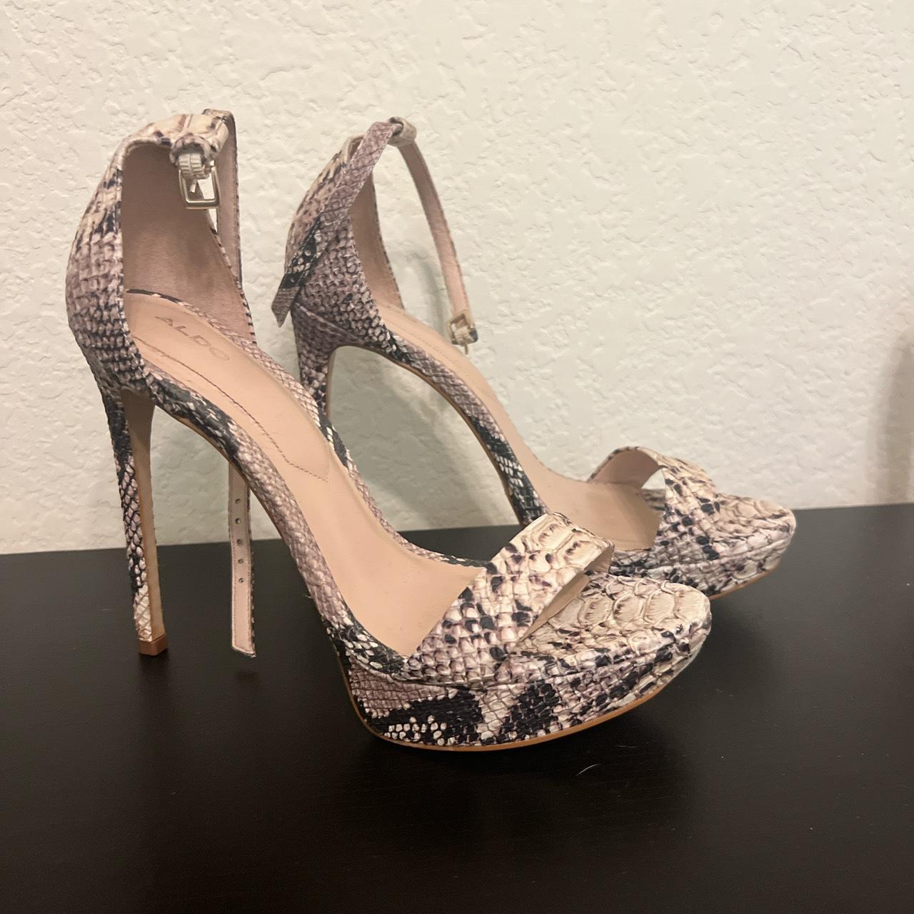 Aldo snake print high inch heels size 8.5 US 39