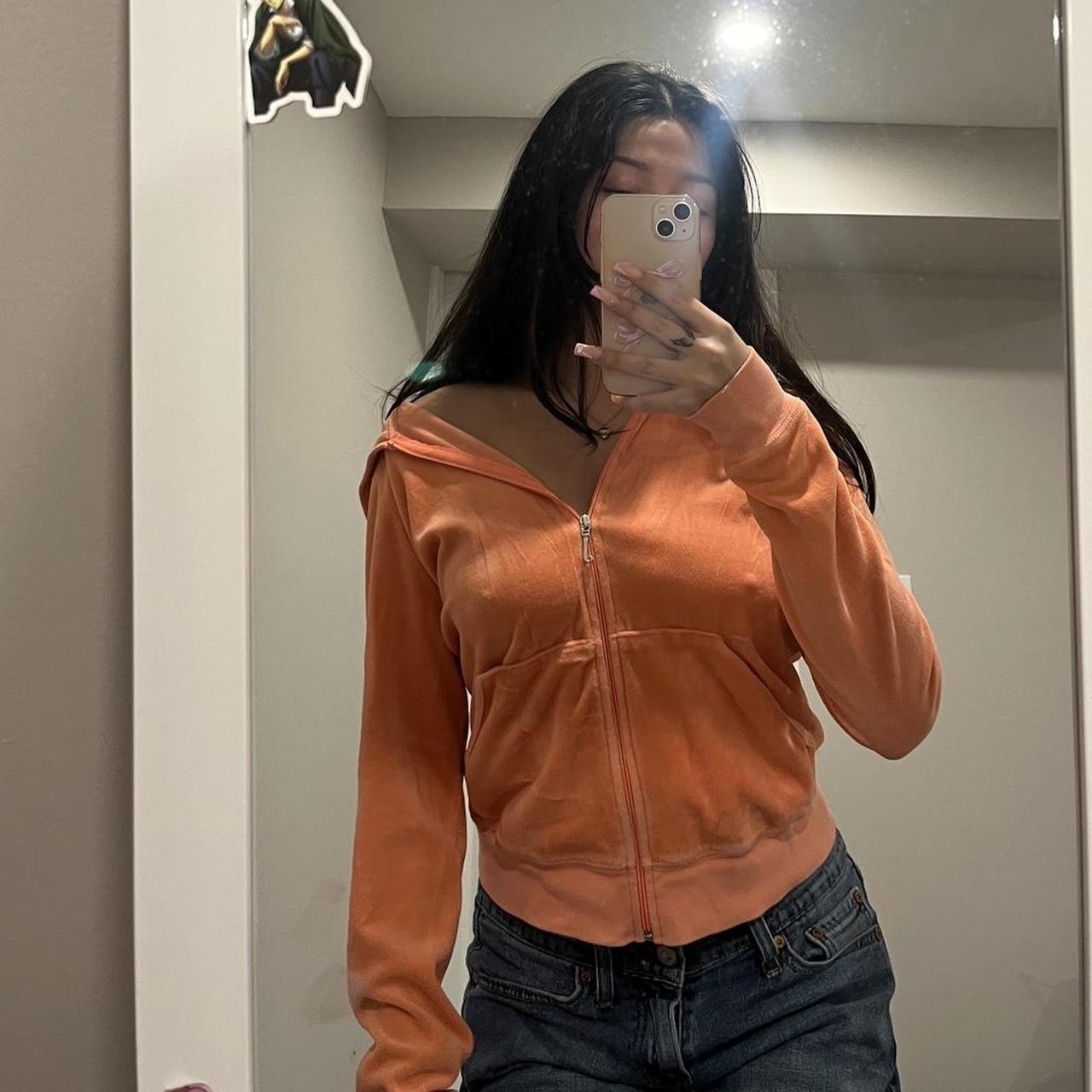 Orange best sale velvet tracksuit