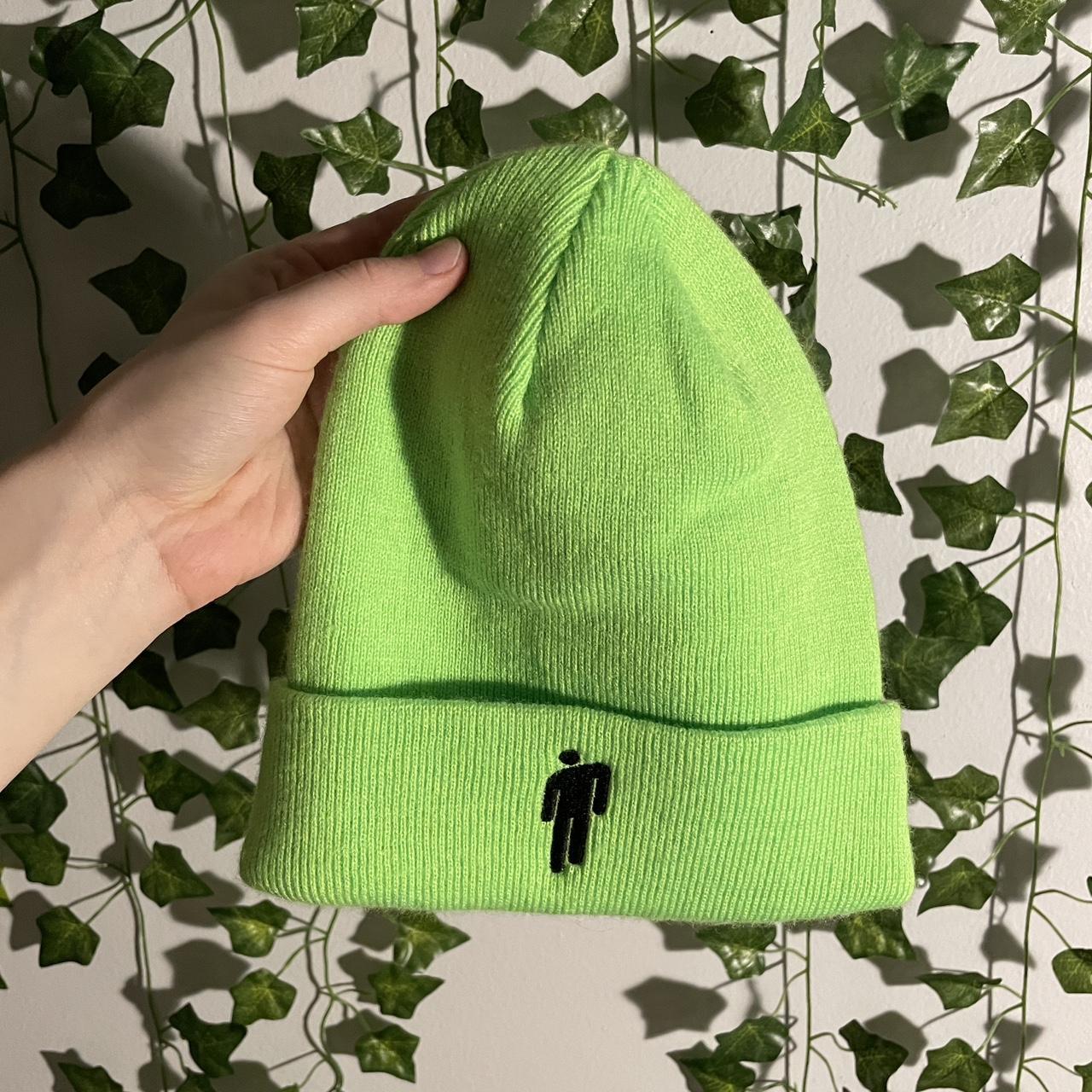 Billie Eilish Official neon green beanie - never | Depop