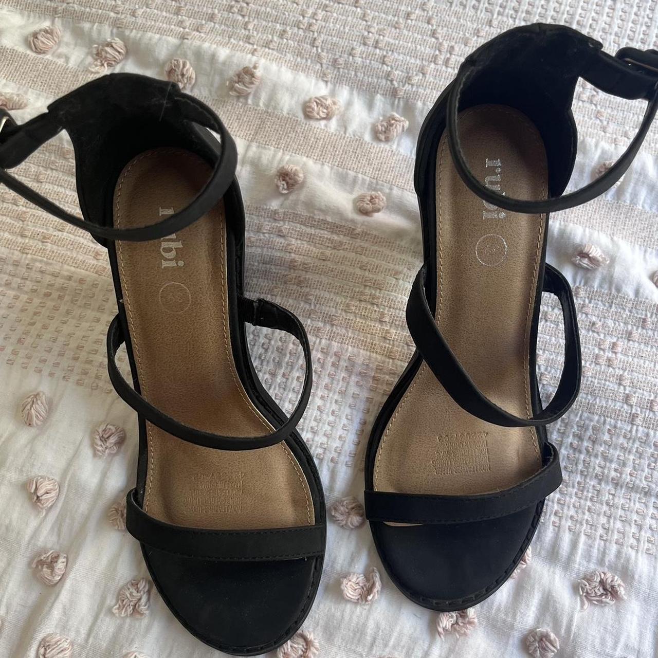 Rubi black strappy heels size 39 worn once •... - Depop