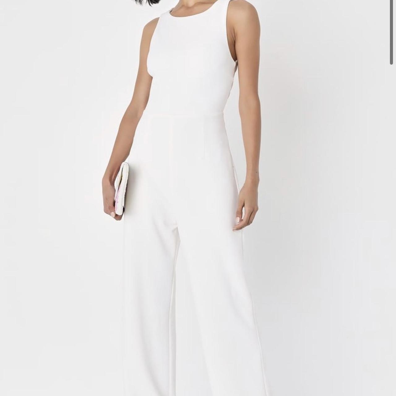 Lulus Women's White Jumpsuit Depop