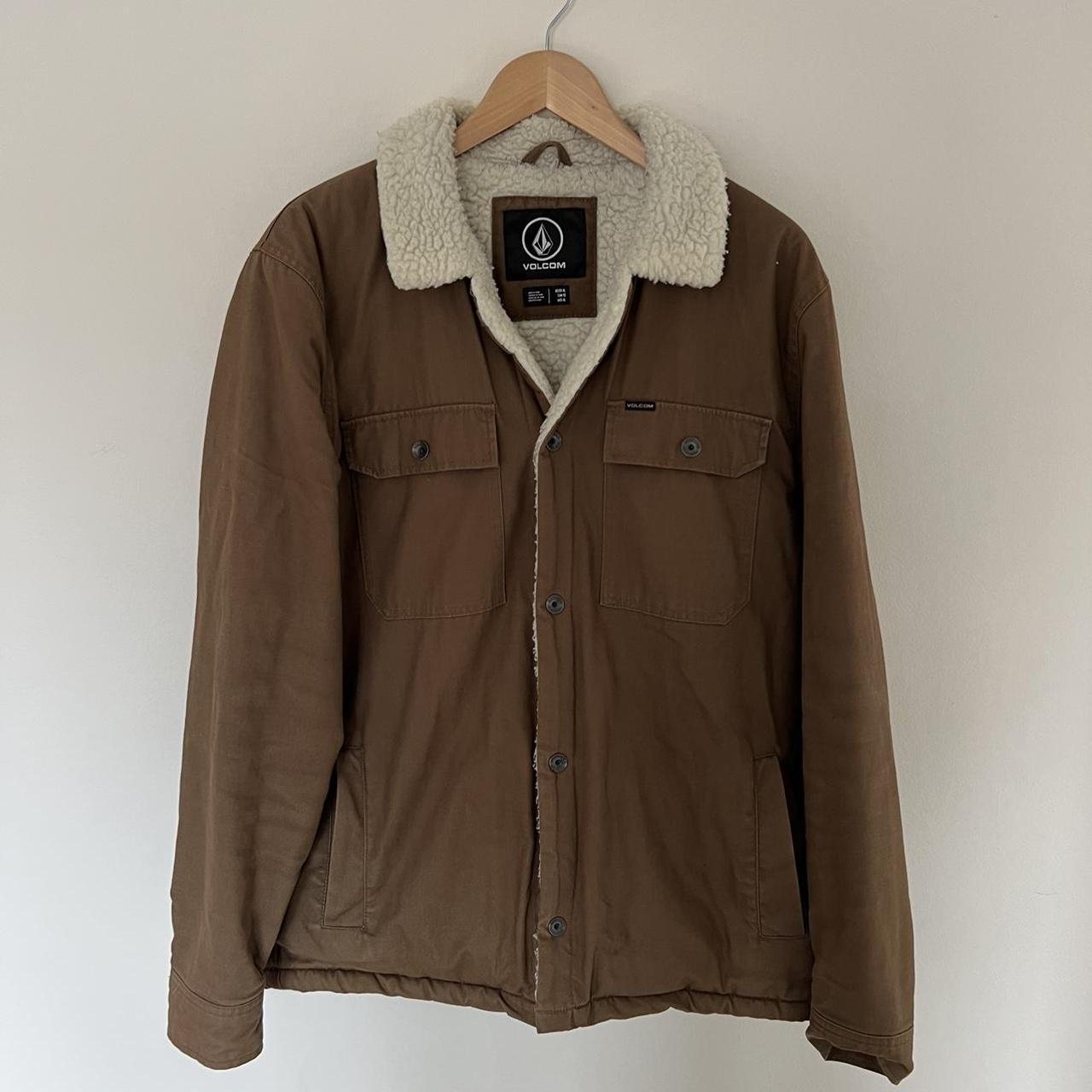 Sherpa Lined Jacket Khaki XL Good... Depop