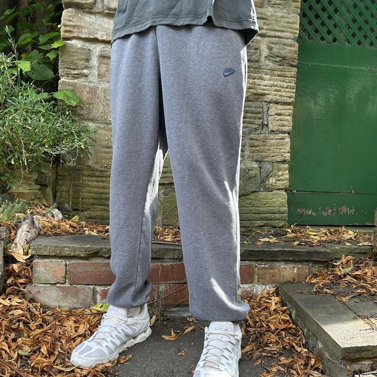 Grey Nike Joggers Dark grey tracksuit bottoms with... Depop