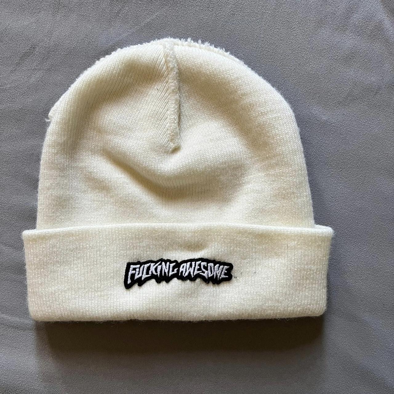 FUCKING AWESOME BEANIE #fuckingawesome #gorpcore... - Depop