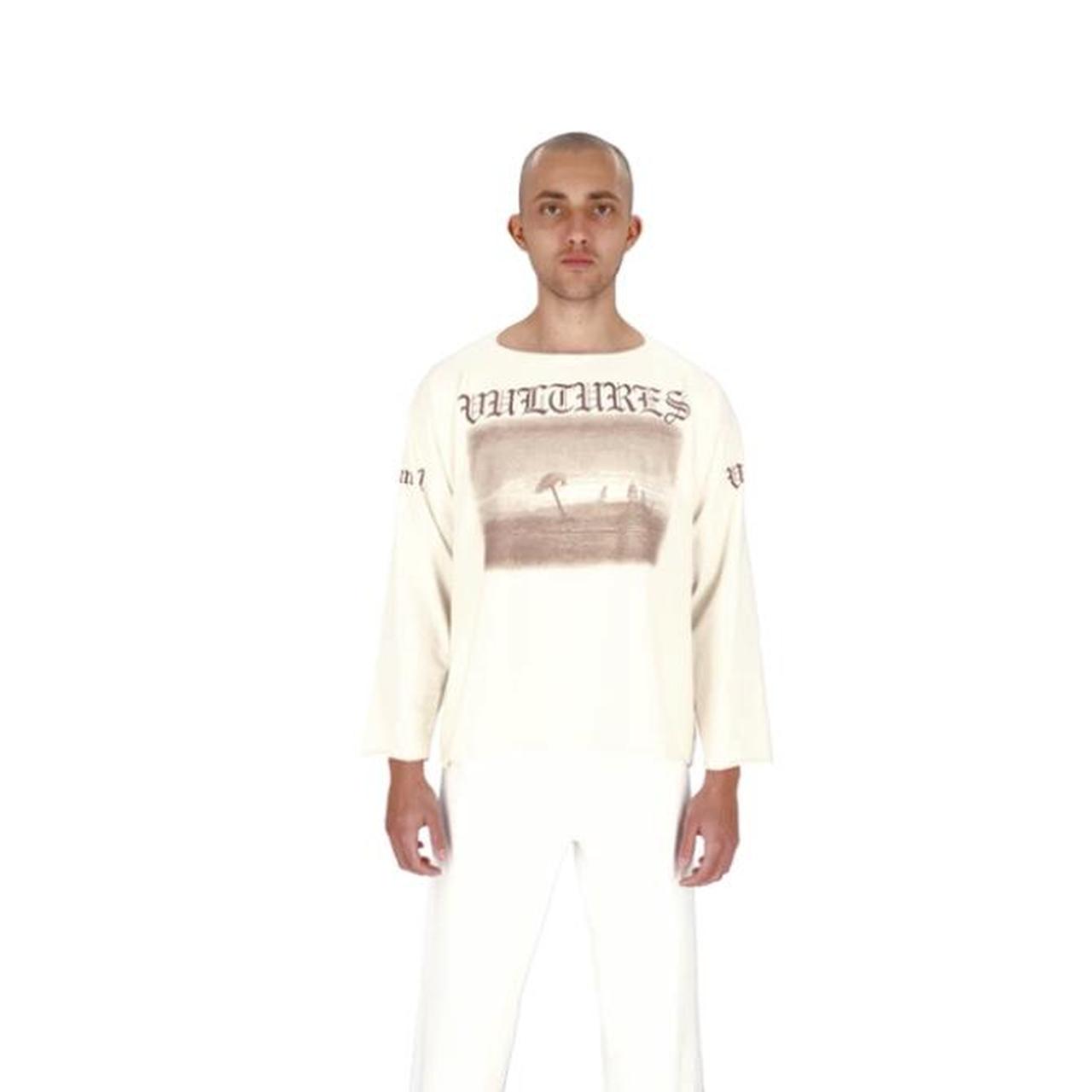 Yeezy Vultures white long t with tracklist for - Depop