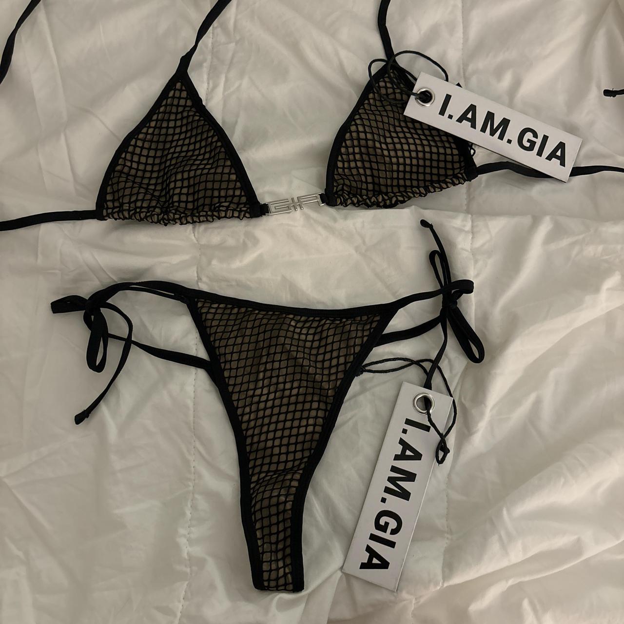 NWT i am gia fishnet bikini bathing suit set Both... - Depop