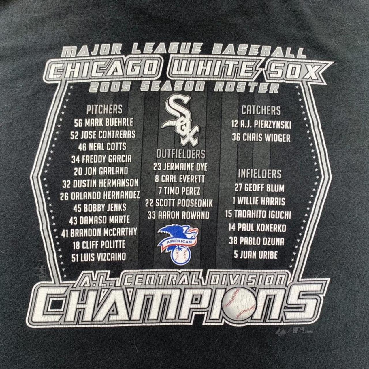 Chicago White Sox 2005 Champions Roster Black T Shirt