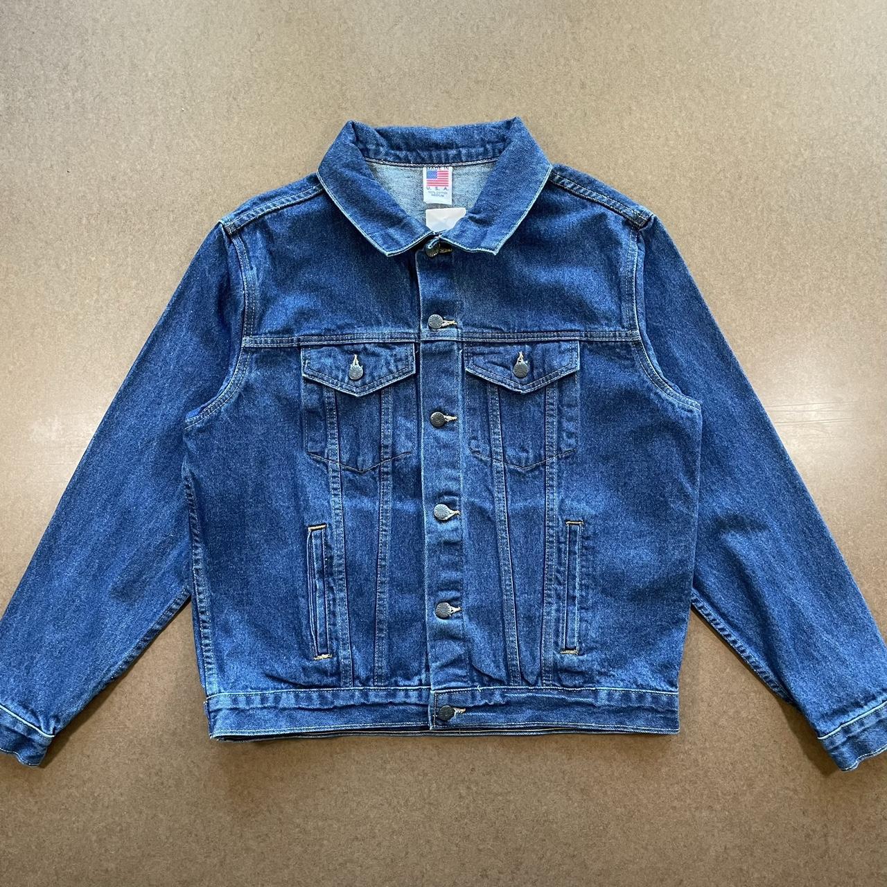 Denim Jacket Vintage Embossed Vintage embossed... - Depop