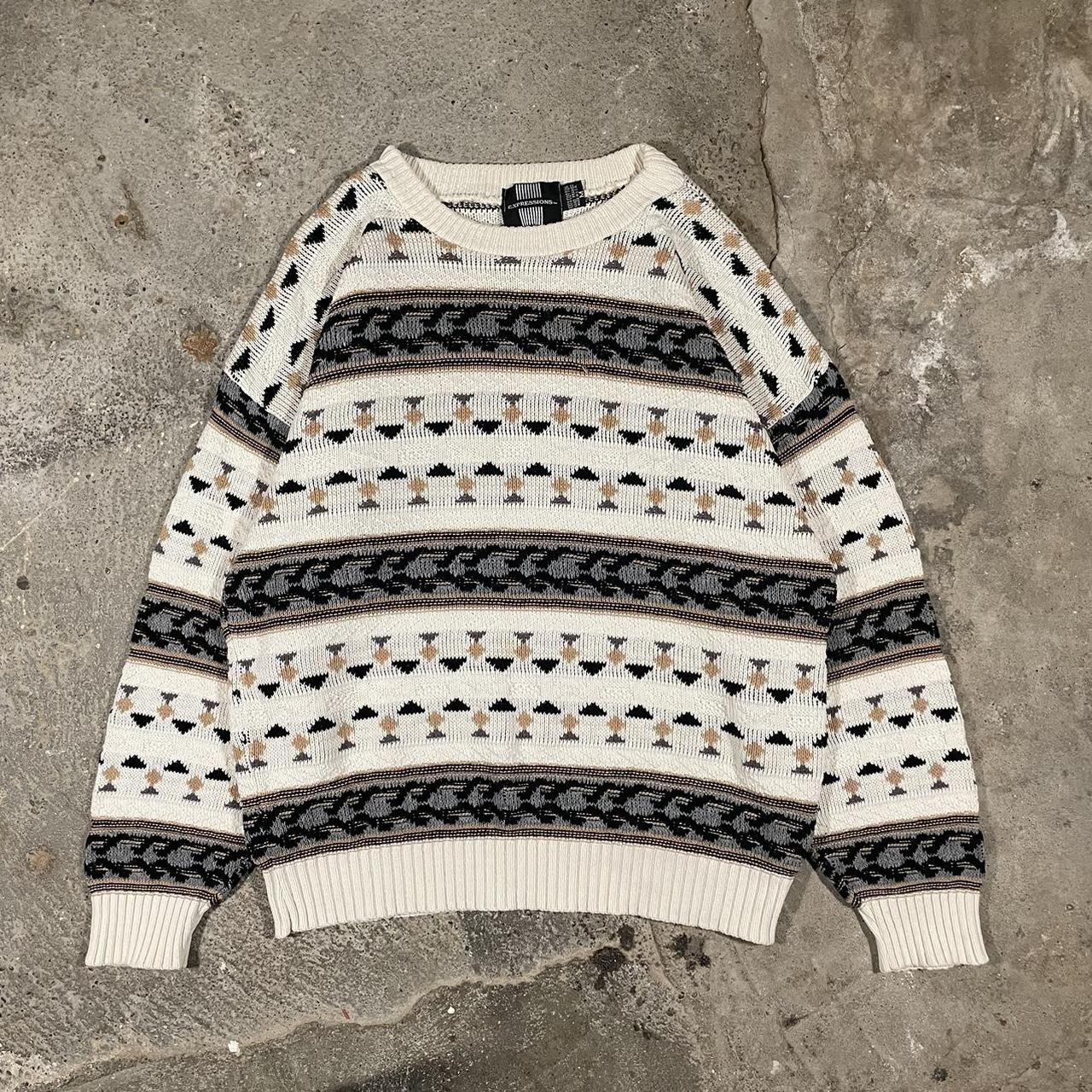 Striped Sweater Vintage Vintage 1990s striped knit... - Depop