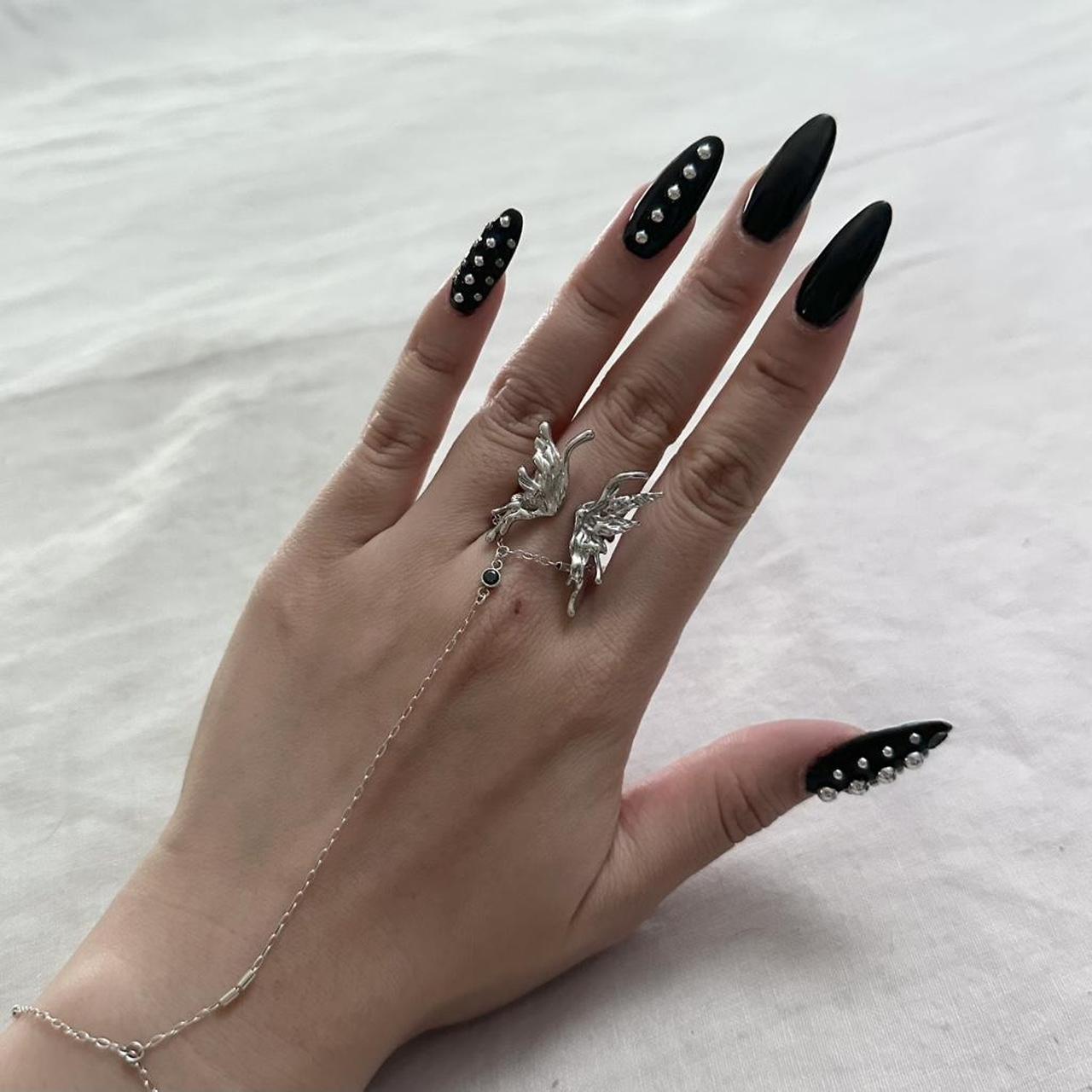 Women's Ring - Silver/Black – Adjustable subversi… - image 1