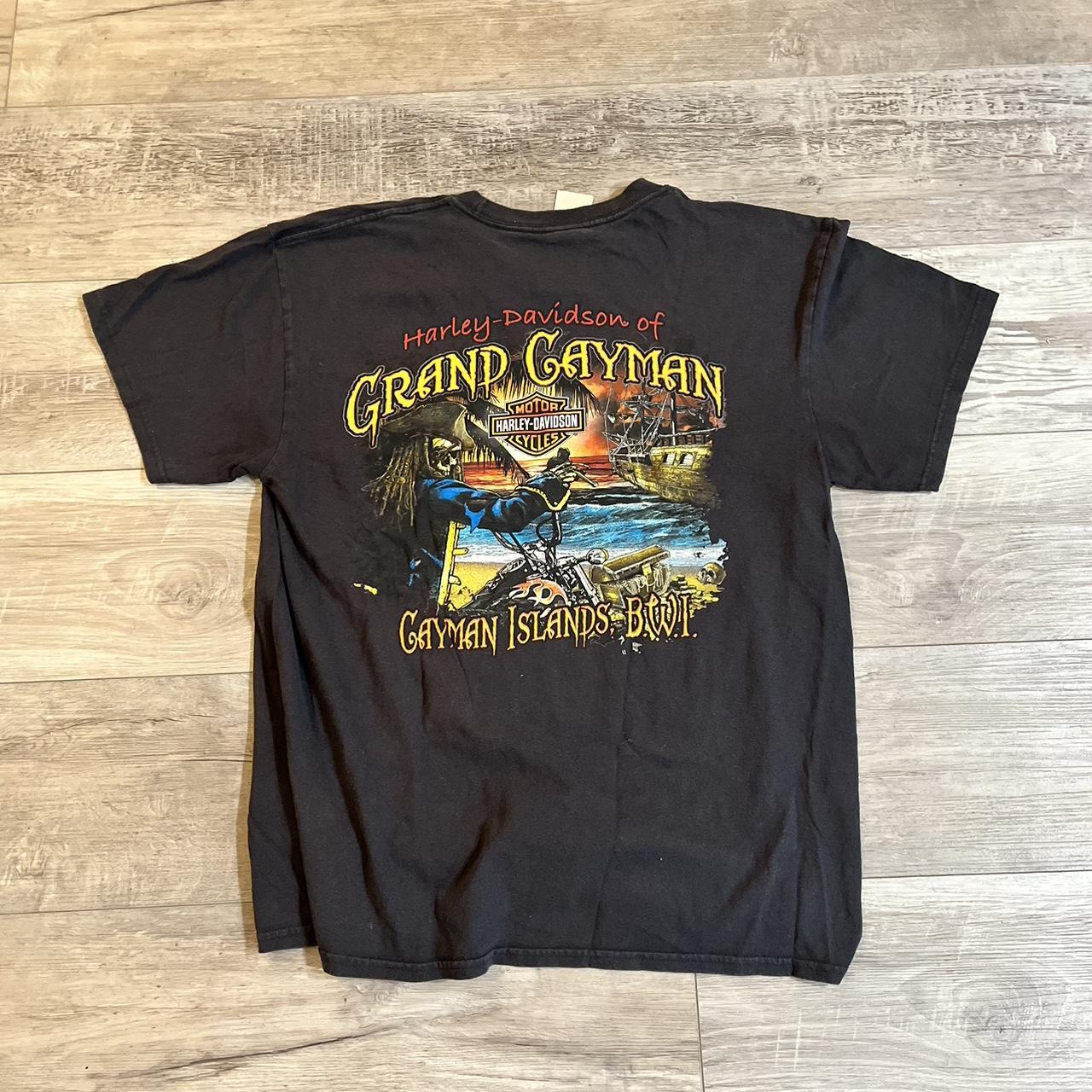 Harley Davidson Grand Cayman graphic T-Shirt Size... - Depop