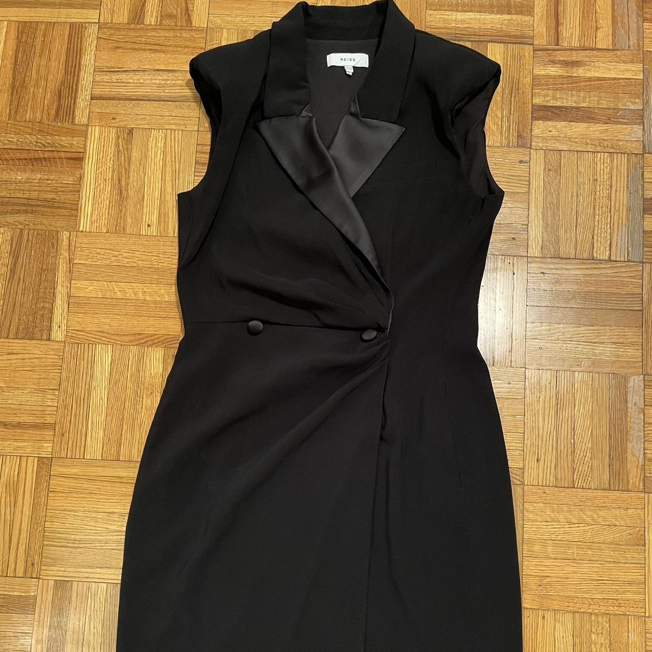 Reiss Black Midi Tuxedo Dress 🖤 Brand: Reiss Style:... - Depop