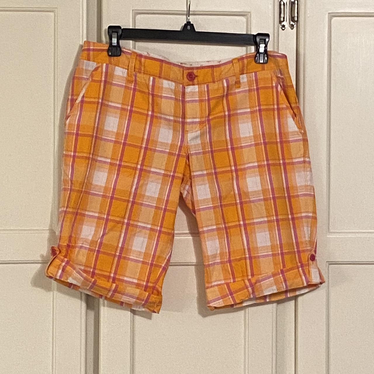 New! PINK Vintage Orange Plaid