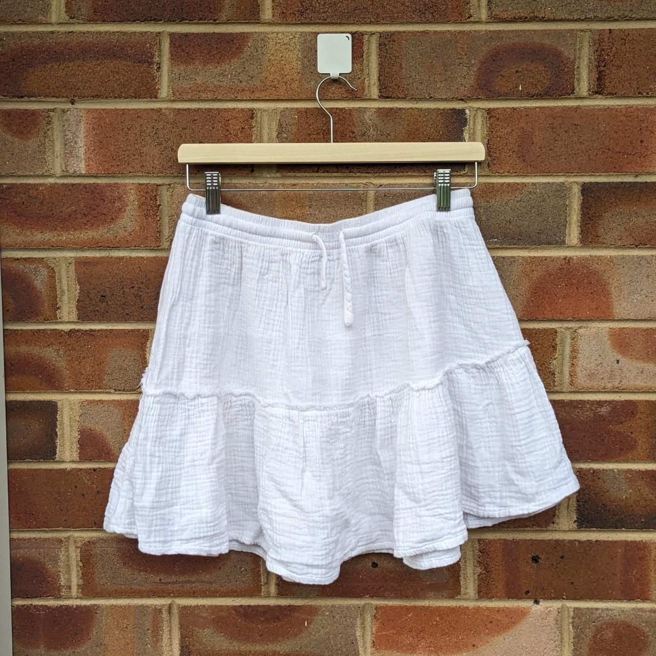 Rhythm white skirt Cute for summer or a beach cover... - Depop