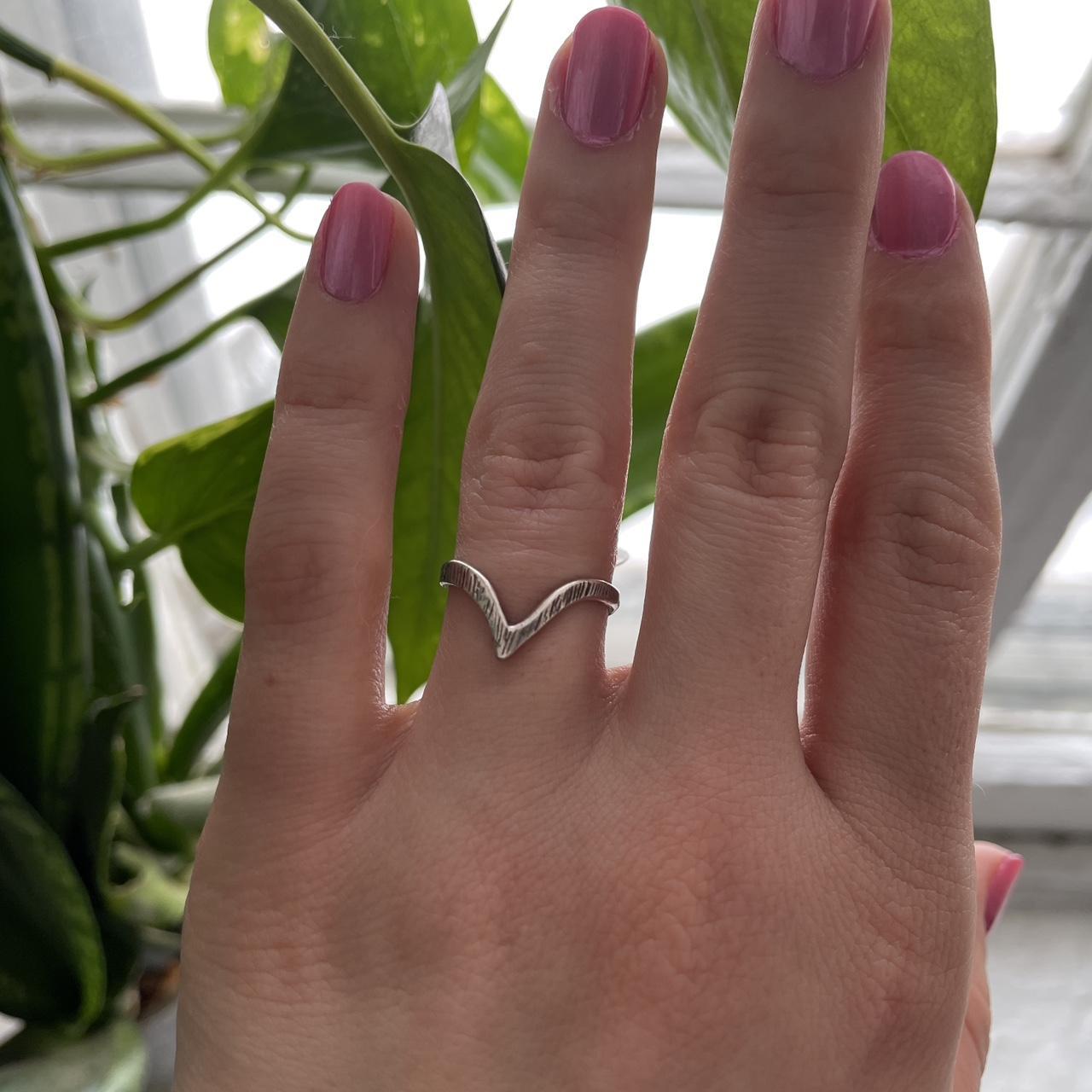Women's Ring - Silver – Simple Silver V Ring - si… - image 3