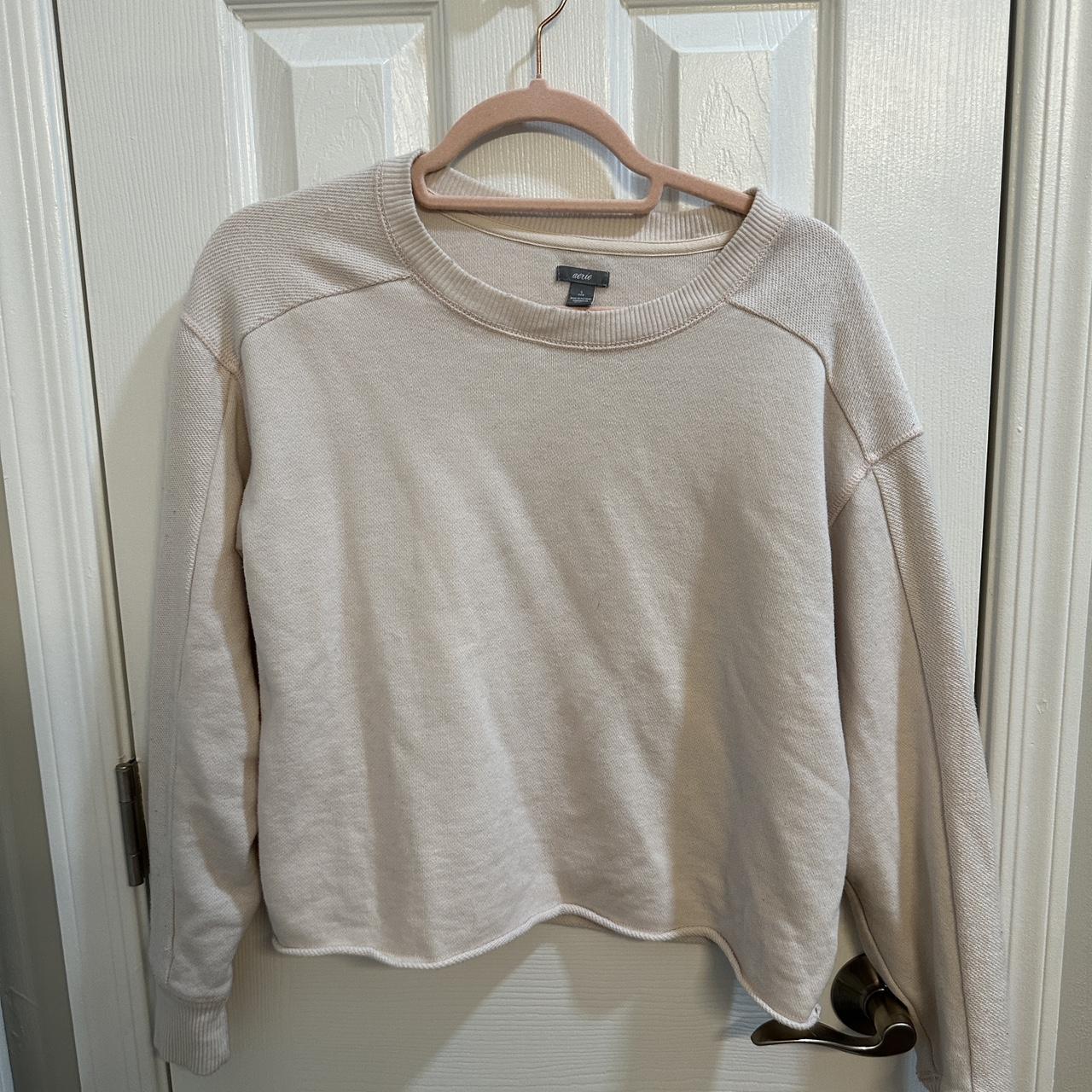 light pink aerie sweatshirt size S has some lint but... Depop