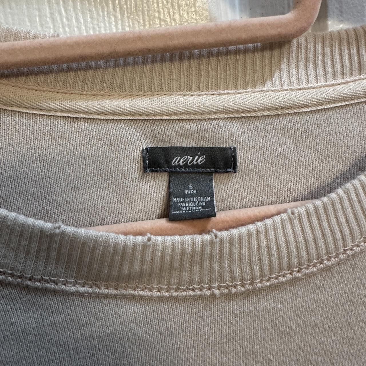 light pink aerie sweatshirt size S has some lint but... Depop