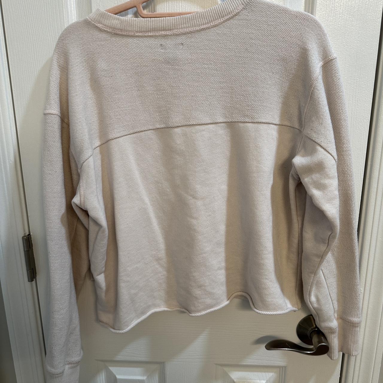 light pink aerie sweatshirt size S has some lint but... - Depop
