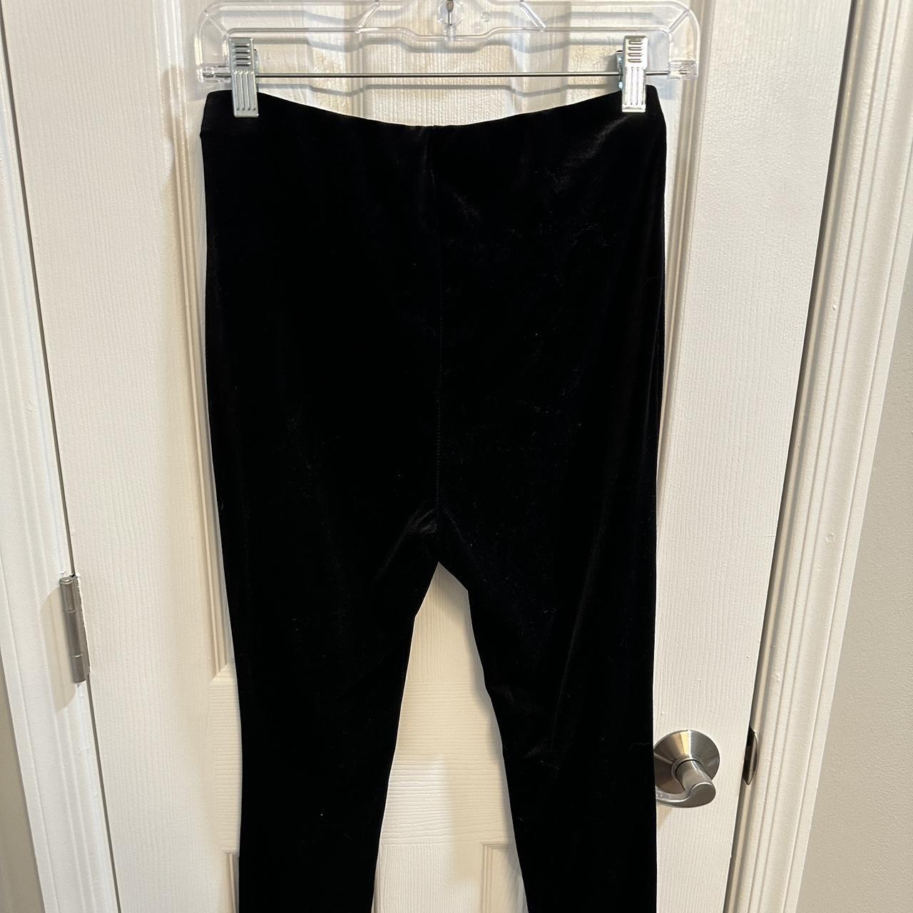 Forever21 Black Velvet Leggings Dress Pants Soft - Depop