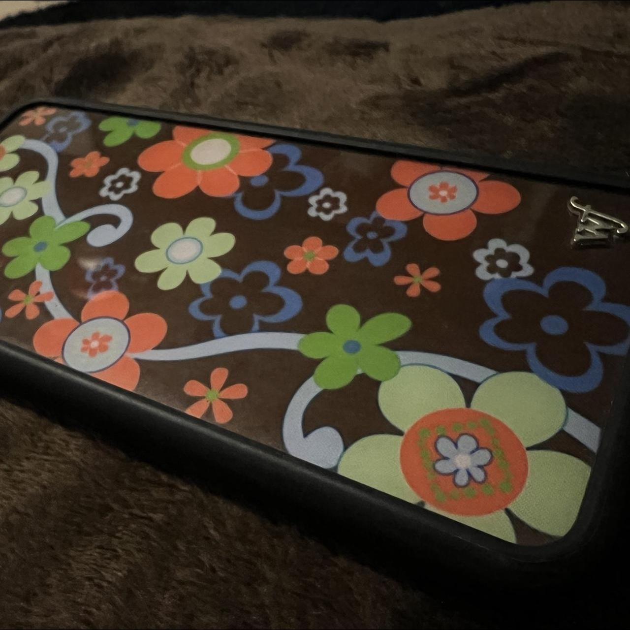 wildflower brown case with flowers on it, for iphone... Depop