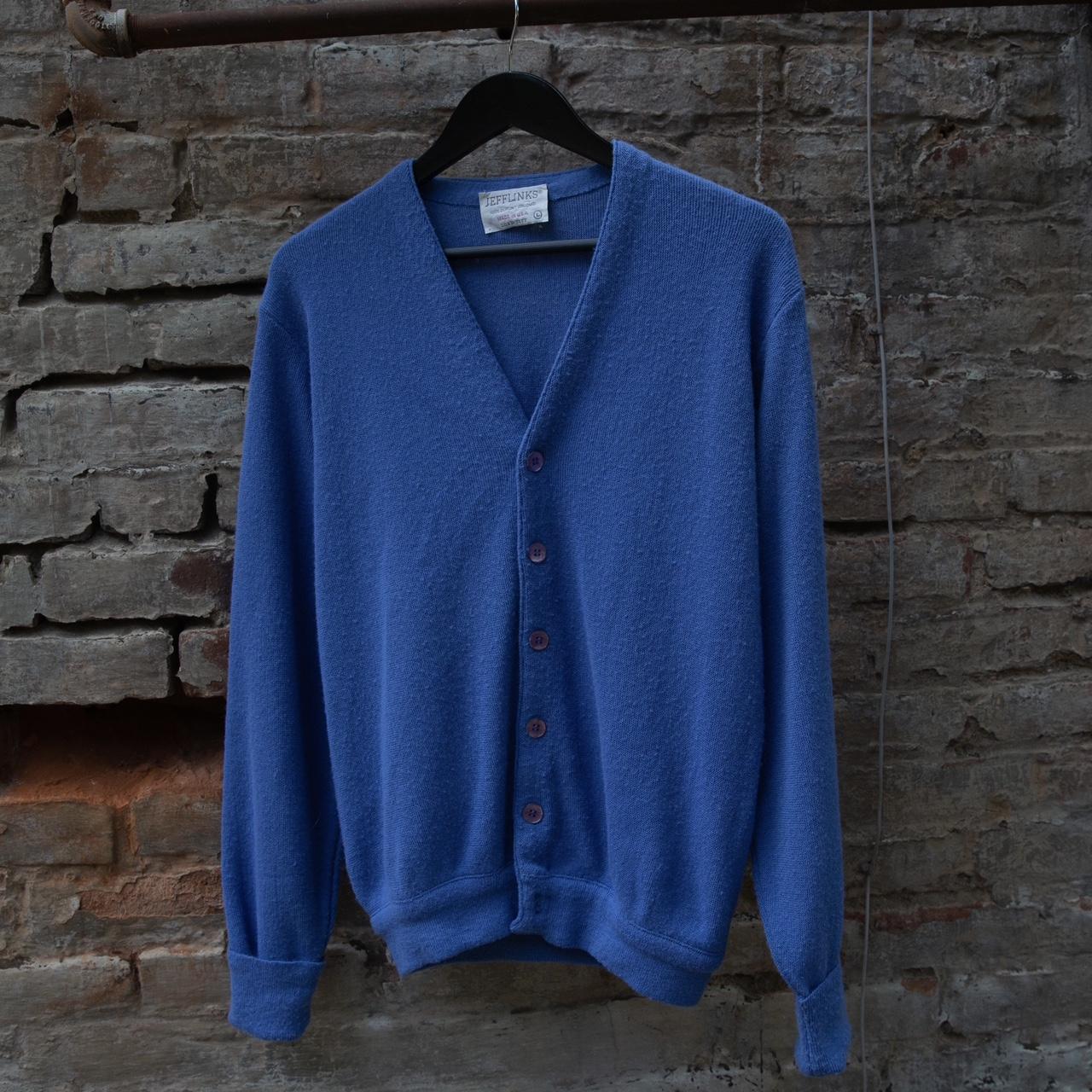 Men's Blue Cardigan Depop