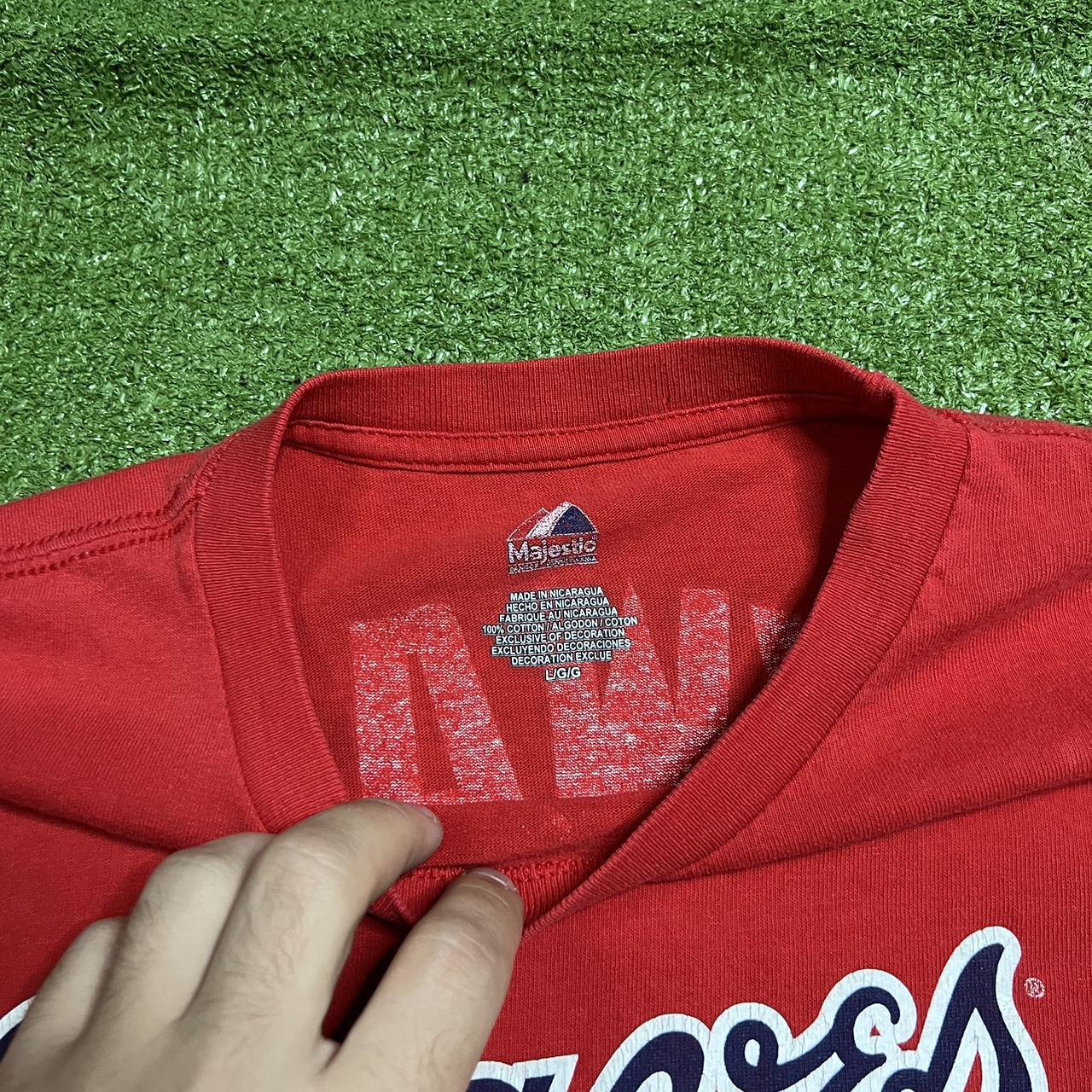 MAJESTIC Atlanta Braves Baseball T-Shirt Red Short - Depop