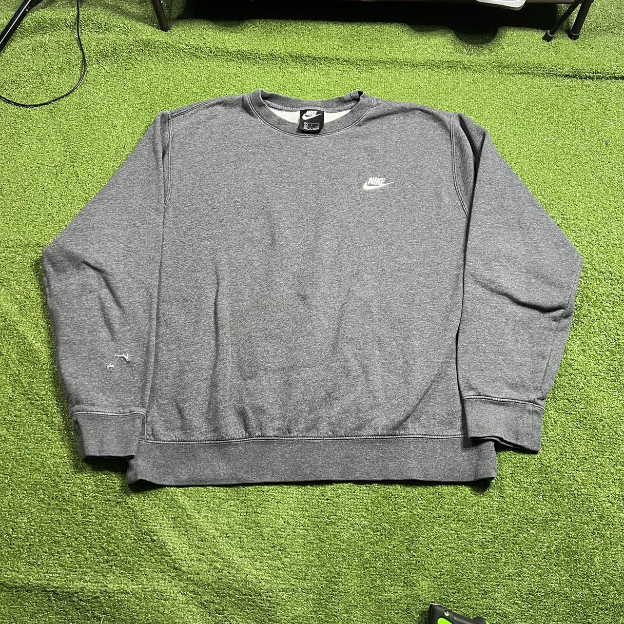 🔥 vintage nike dark grey small swoosh crewneck size... - Depop