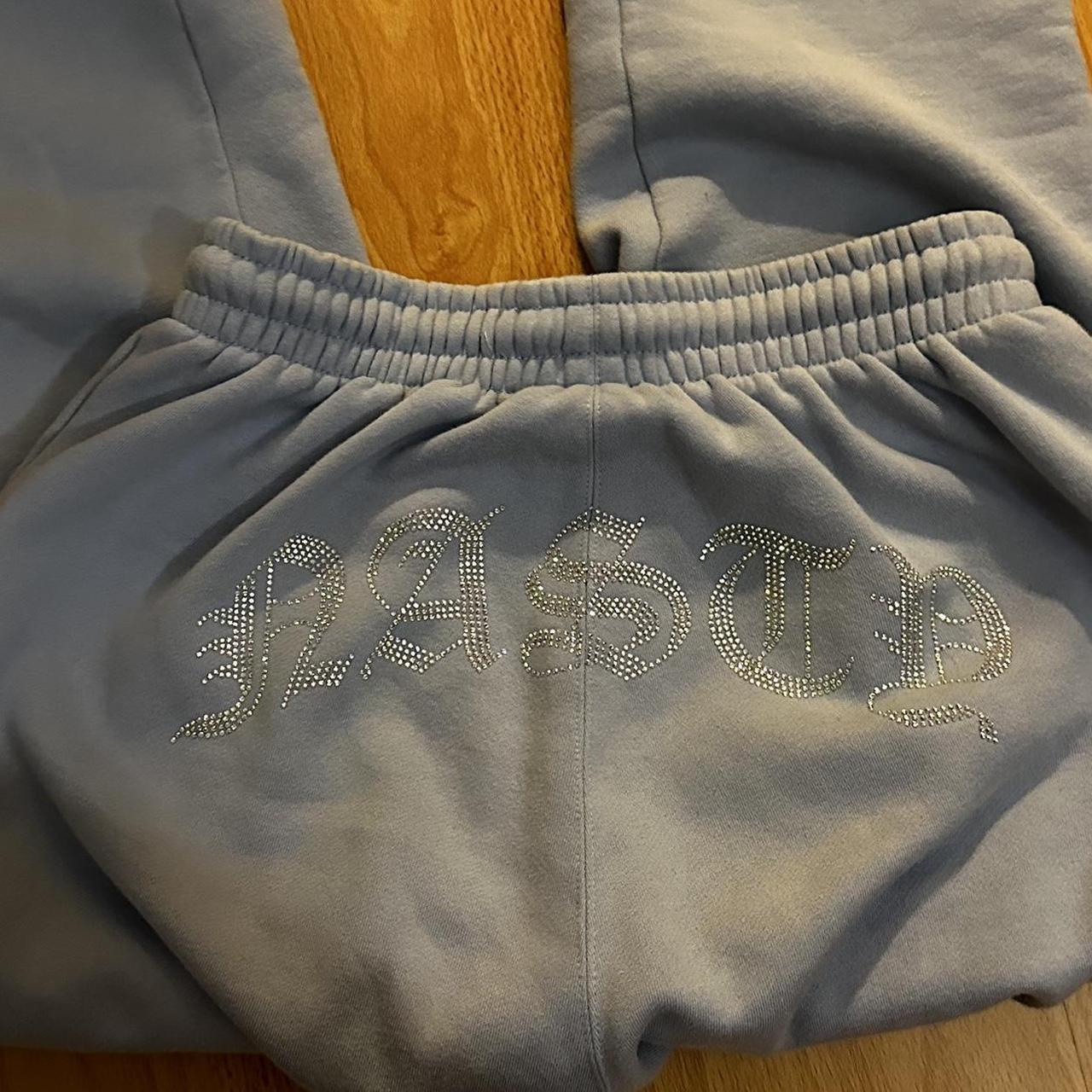 HIDDEN CULT baby blue sweatpants NASTY bedazzled Depop