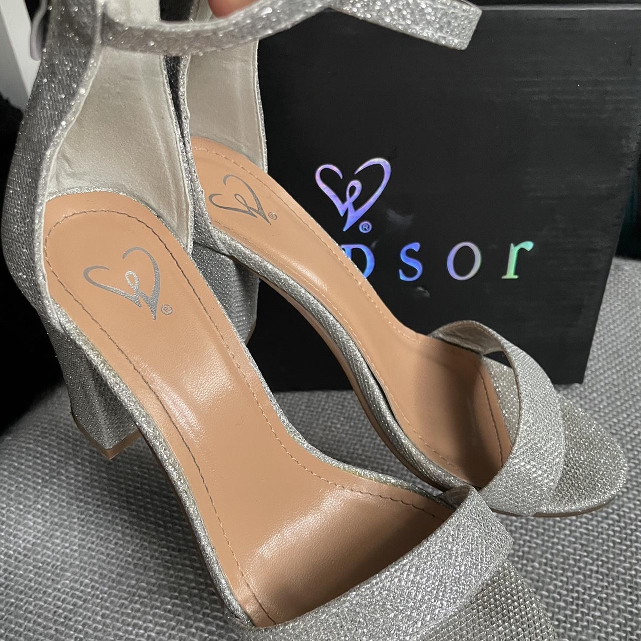 windsor silver glitter heels. 🤍 if you would like... Depop