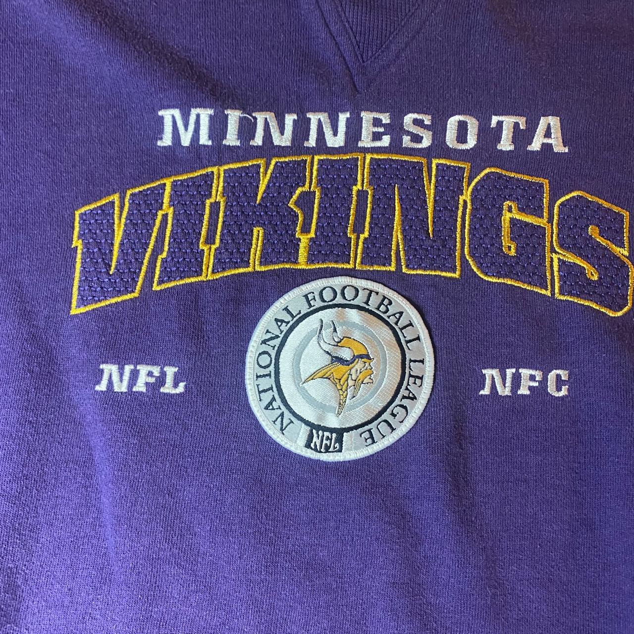 Vintage Minnesota Vikings Sweatshirt XL Purple Lee - Depop