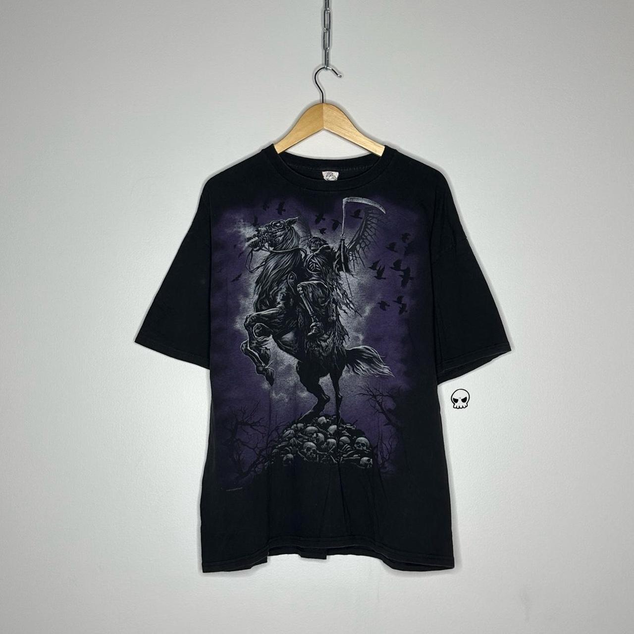 Men's Black and Purple T-shirt | Depop