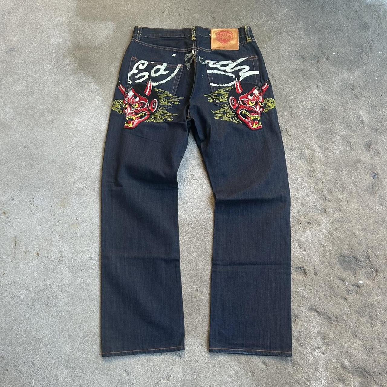 Early 2000’s / Vintage Ed Hardy Jeans Wide Leg... - Depop