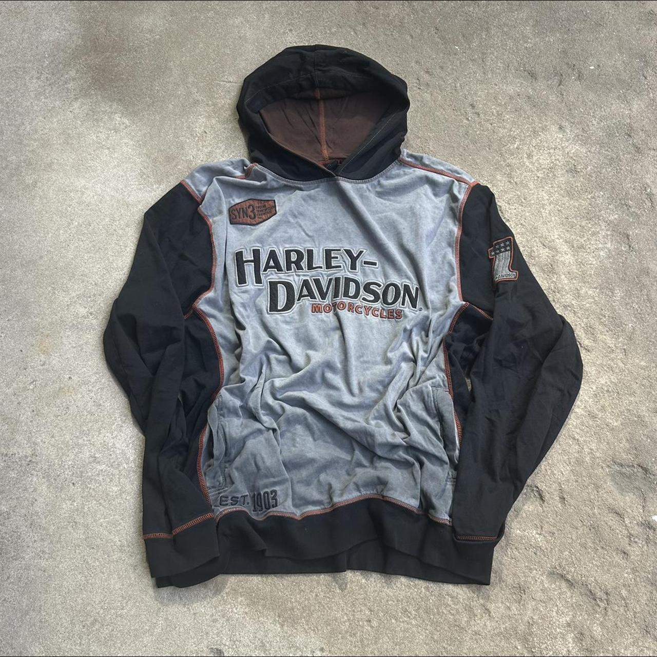 Vintage / Early 2000’s harley davidson sweatshirt... - Depop