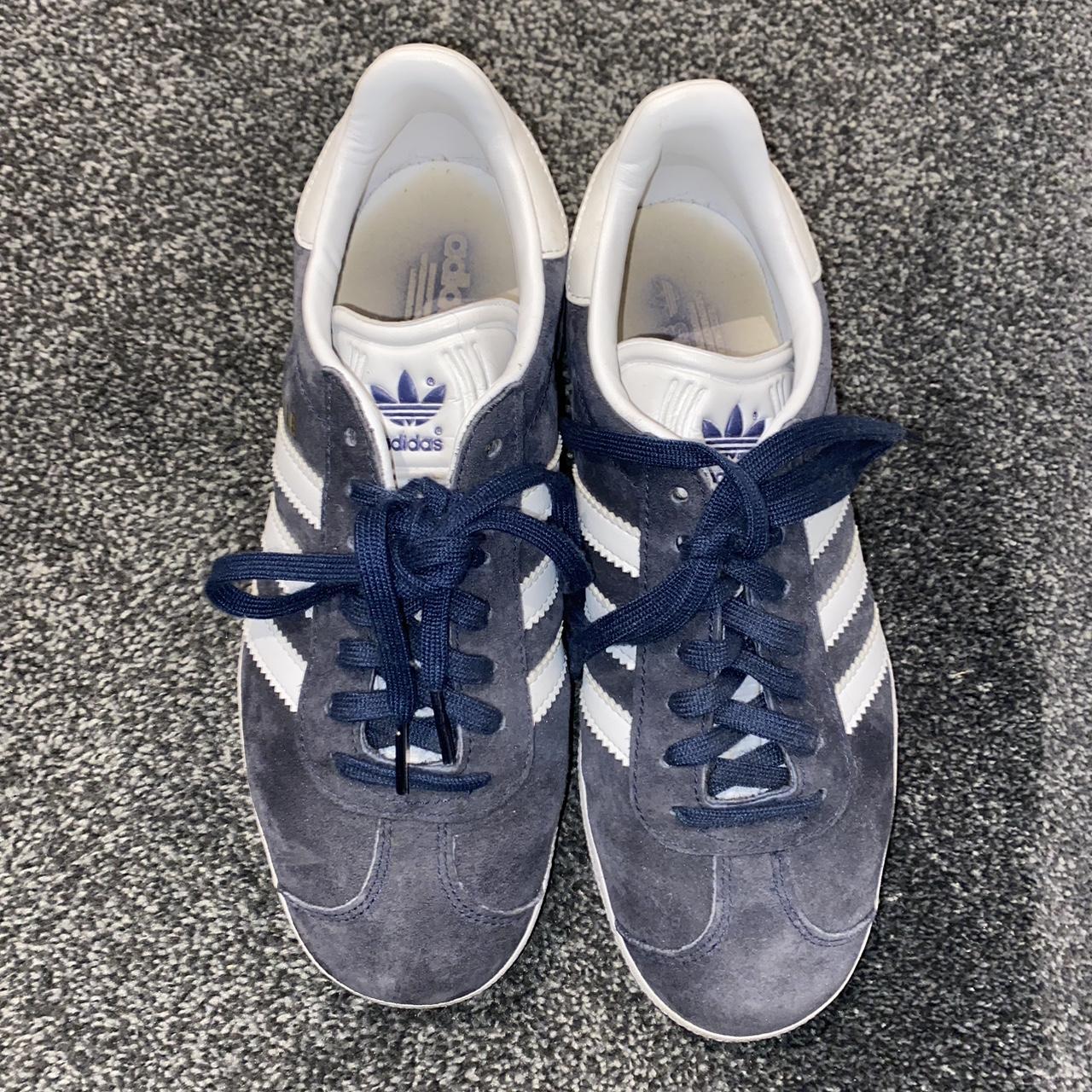 Adidas Women's Navy Trainers | Depop